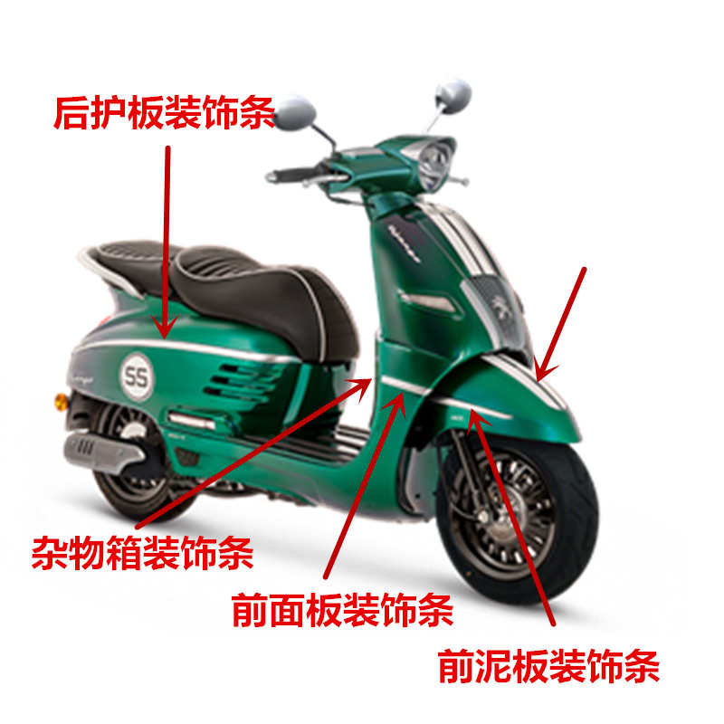 标致Django姜戈QP150T-C/2/3原厂配件面板护板装饰条制动液箱护罩