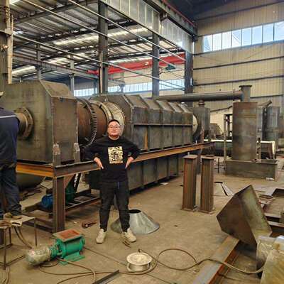 空心炭木炭机1820连续式炭化炉桉树皮杉木皮制炭机碳化炉