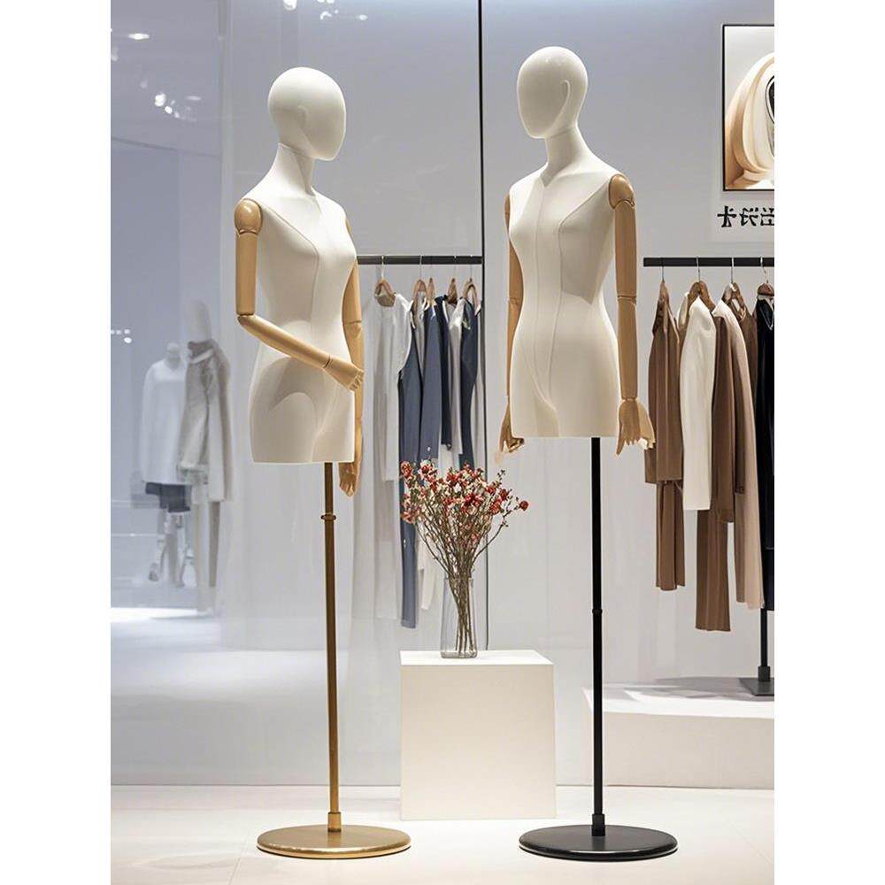 挂件手韩版小胸锁骨模特道具女半身服装店橱窗人体展示架子加厚款