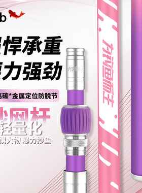 Tab碳素抄网竿抄网全套抄网组合钓鱼捞鱼网抄伸缩杆大物抄网杆