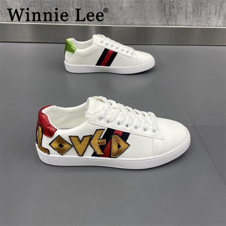 Winnie Lee2025男士小白鞋高颜值韩版新款时尚运动休闲鞋网轻奢鞋