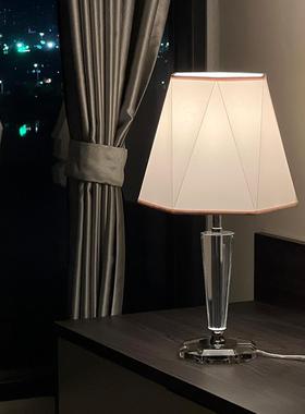 正品精台致轻华现代有品味水头晶灯浅紫色书房卧奢室氛围灯床灯家