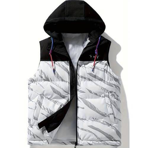 T 54284 Printed Hooded Vest for Teens 印花连帽马甲