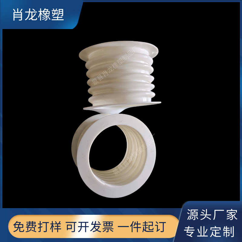 大口径硅胶软连接 异形硅胶波纹管变径耐温硅胶管 两端法兰硅胶管
