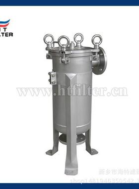 HTD不锈钢单袋式水过滤器工业冷却水快开式抱箍式多袋式过滤器