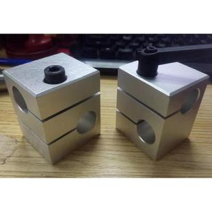 圆棒十字固定夹分离型管夹光轴支柱支架连接块圆管固定块直角管夹