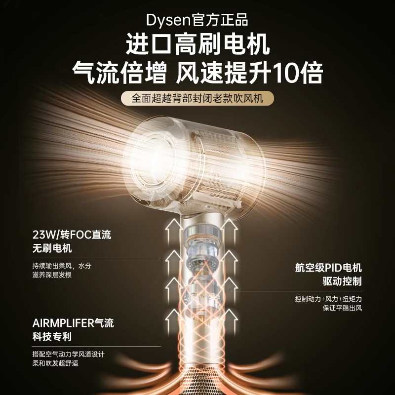 高速吹风机无风叶静音家用大功率理发店专用电吹风筒工厂