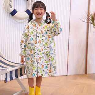 防雨服 儿童雨衣小学生防暴雨雨披男童女童女孩书包位小童2023新款