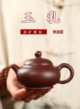 宜兴紫砂壶名家全手工茶壶茶具套装 原矿紫泥小品玉乳泡茶壶