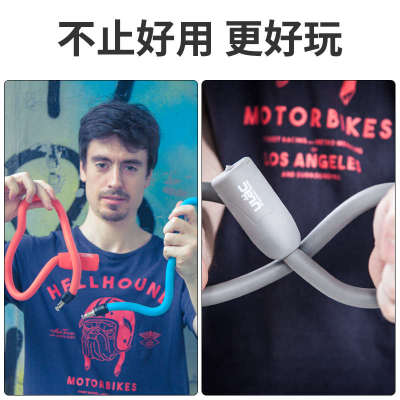ULAC优力记忆钢缆密码锁自行车锁防盗山地公路车挂锁便携折叠锁