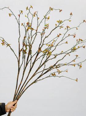 大枝仿真枯枝春芽嫩芽叶树枝民宿酒店样板间园艺景观设计落地装饰