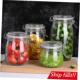 transparent square food sealed large jar storage safe glass