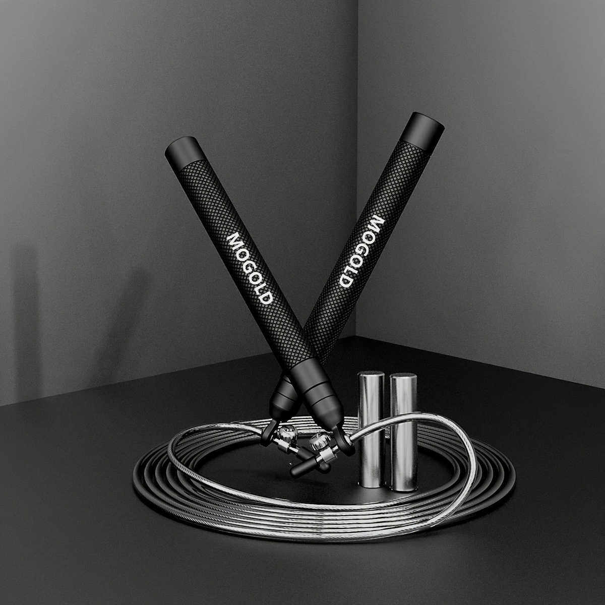 MOGOLD万向网纹负重铝合金双轴承跳绳横向3.0PVC钢丝绳竞速健身,运动/瑜伽/健身/球迷用品,跳绳,淘宝优惠券,粉丝福利购,淘宝优惠卷