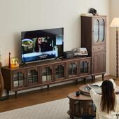 北美黑胡桃木式 厅小户型中古风储电客 525复古实木电视柜法物美式