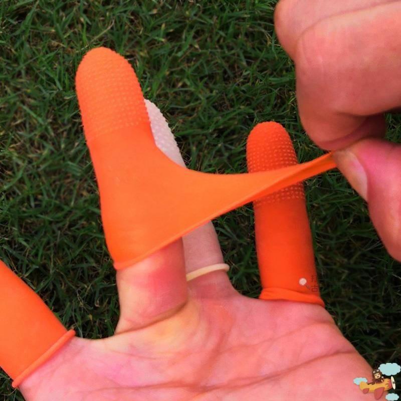 工作翻页橡胶透气手指胶套数钱手套半母半童成人防割伤手指保护加