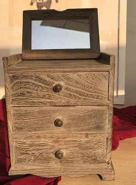 高档木制饰盒古董覆古实木珠首项宝收纳盒手珠宝耳环耳环饰炼盒首