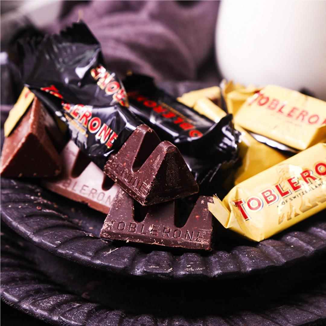 Tobleron/瑞士三角迷你喜牛GDEe奶巧克力200g袋装黑巧休闲进口零