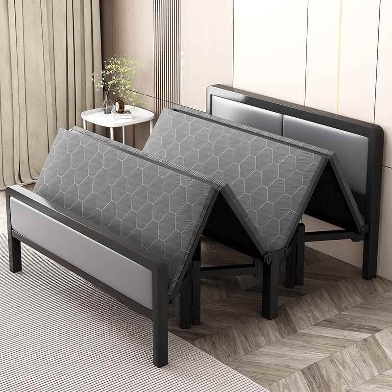 加固折叠床单人双人床成人家用简易床午休木板床铁床1m1.2米1.5