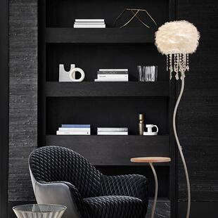 级ins奶油风落地灯厅沙发旁792边置物架客氛装 饰围灯卧室高感床头