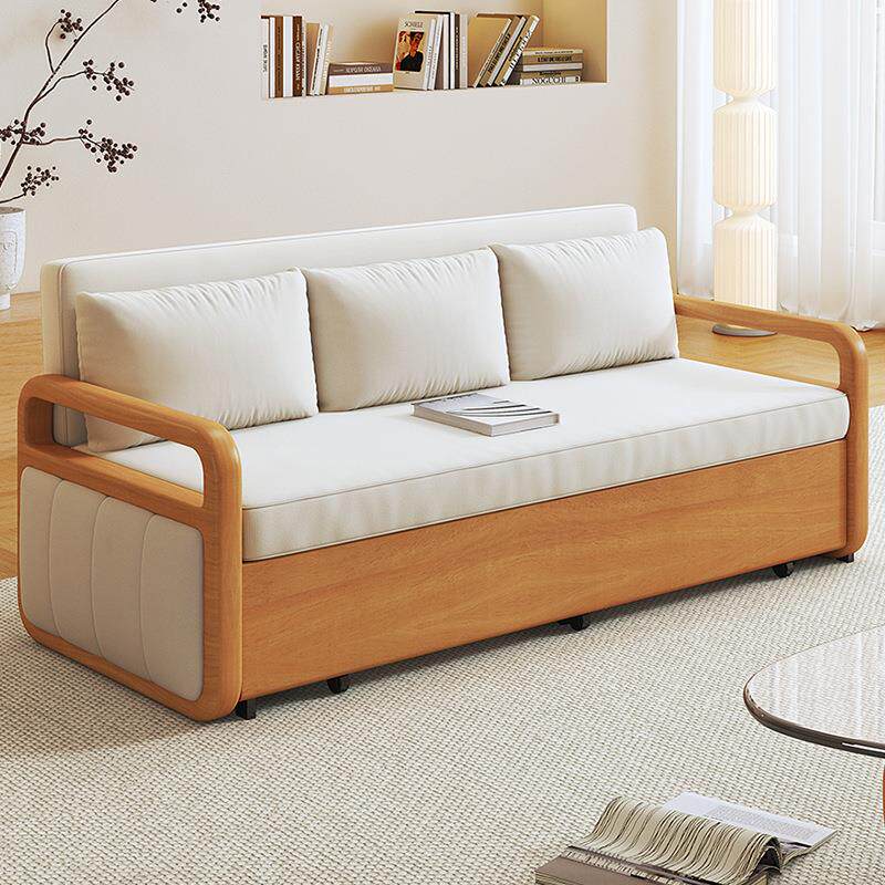 实木沙发床客厅多功能两用可折叠抽拉式小户型单人双人2026年新款