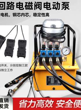 电动液压泵三工位同时输出工作超高压泵站1.5KW一拖三油压泵70MPA