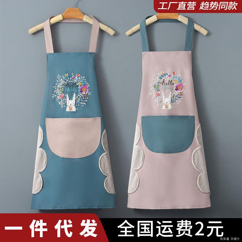 新款2025网红围裙厨房家用做饭男女超级防水防油超好看的饭单围腰