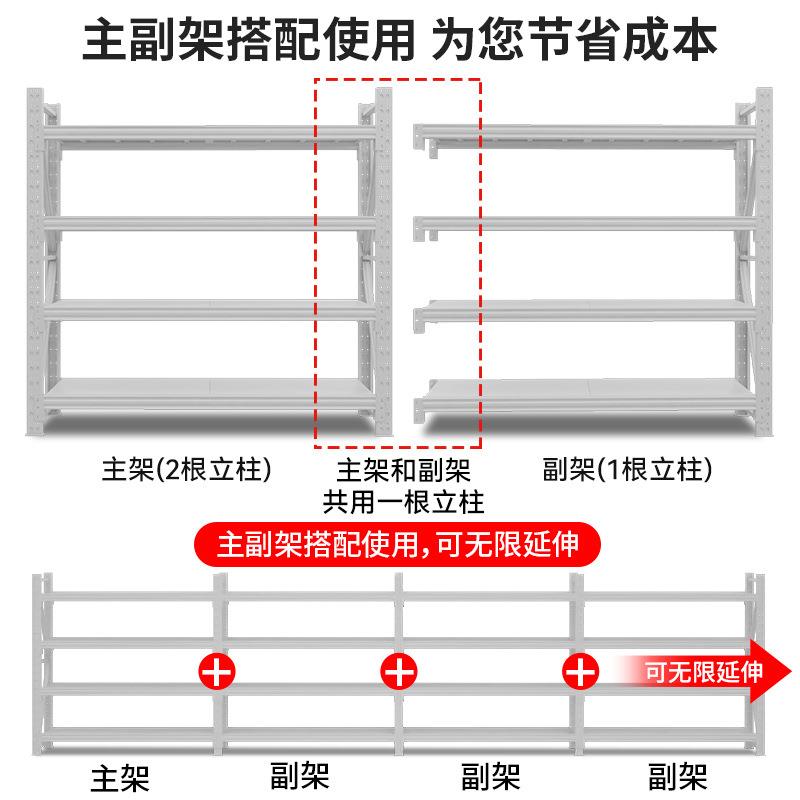 金硕货架500KG灰白色型重架储藏服装仓快货递库储物架无品牌/货架