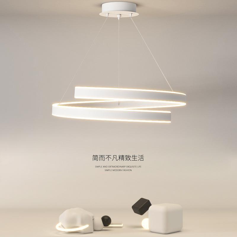 中山厂家灯饰意式极简环形餐厅饭桌吊灯单头枝形吊灯主卧室灯