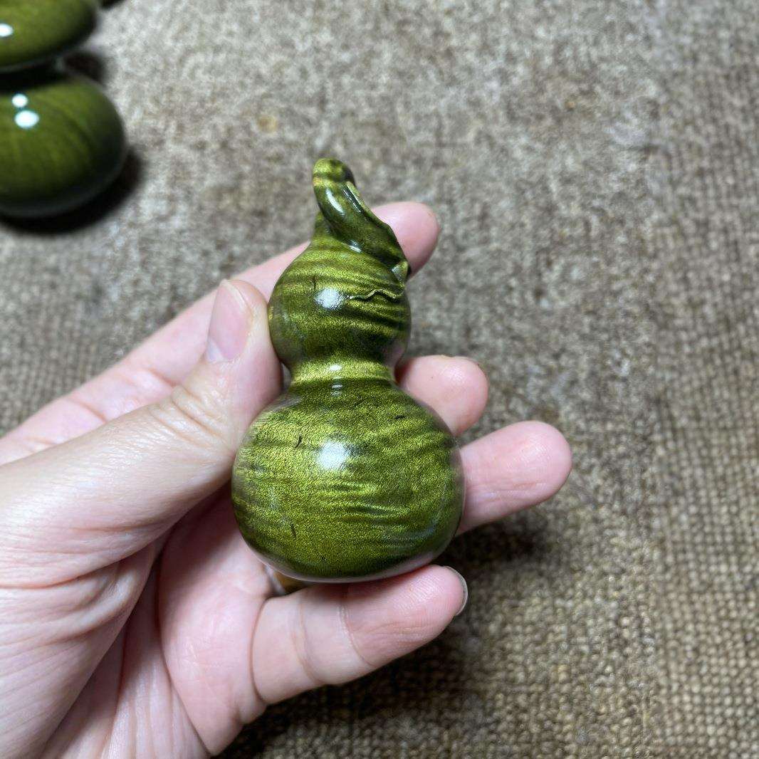 金丝楠木阴沉木满水波纹手把件老料文玩葫芦把把壶富甲天下盘玩
