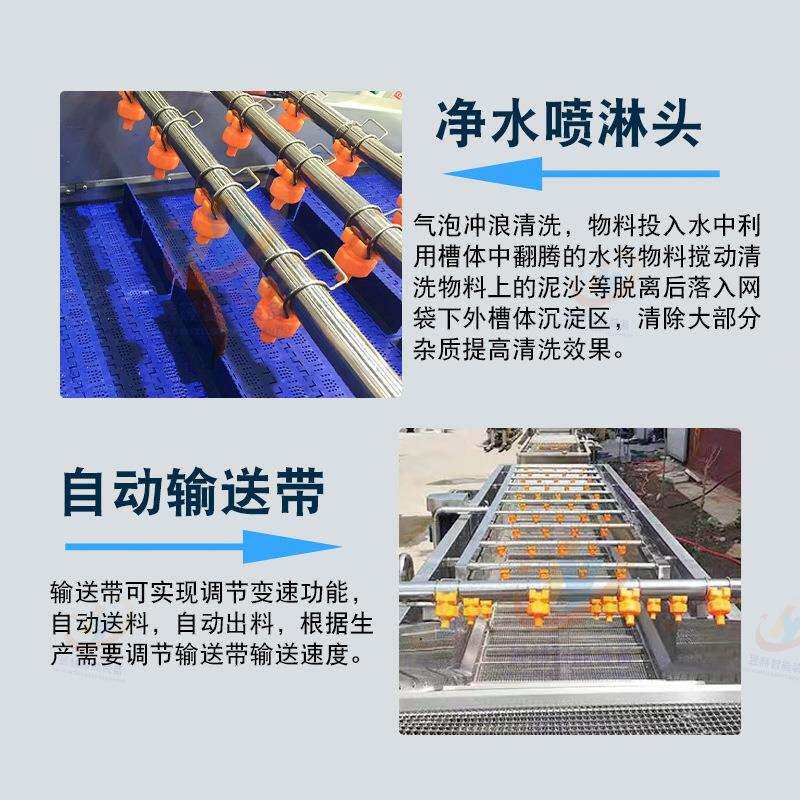 不锈钢水果蔬菜气泡清洗机 龙虾螃蟹清洗去杂 胡萝卜土豆去泥