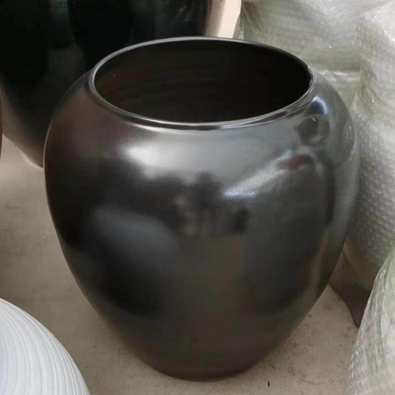 新中式陶瓷花瓶落地大号陶罐插花器皿酒店别墅餐厅艺术摆件坛子缸