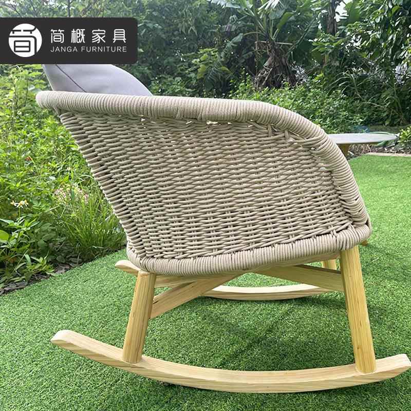 户外摇摇椅客阳台懒22-7-23-人躺椅度假村摇椅藤单人沙发家单厅用