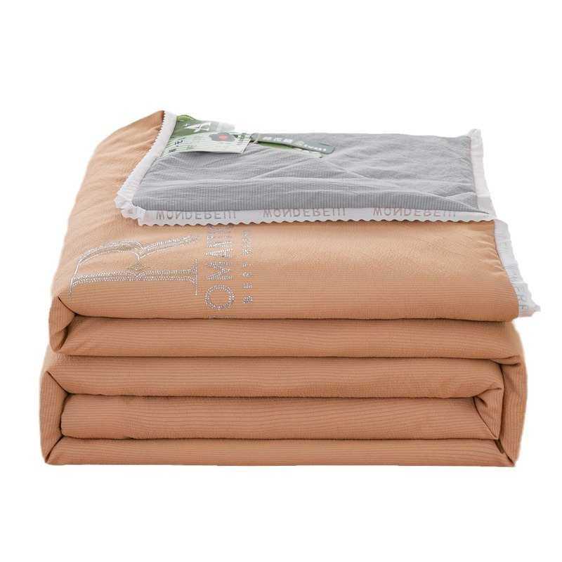 新款夏季亲肤泡泡棉花边夏被四件套可机洗纯色薄被子空调被批发,床上用品,化纤被,淘宝优惠券,粉丝福利购,淘宝优惠卷