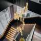 loft复式 楼梯吊灯长吊灯别墅挑空跃层水晶吊灯轻奢楼梯间转角吊灯