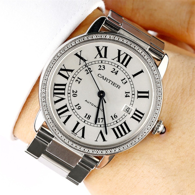 一口价[9.8新]卡地亚伦敦W6701011后镶钻自动机械男士手表正品