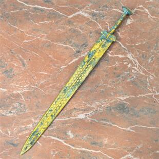仿古青铜器鎏金战国越王勾践剑古代兵器家居摆件古玩收藏工艺品