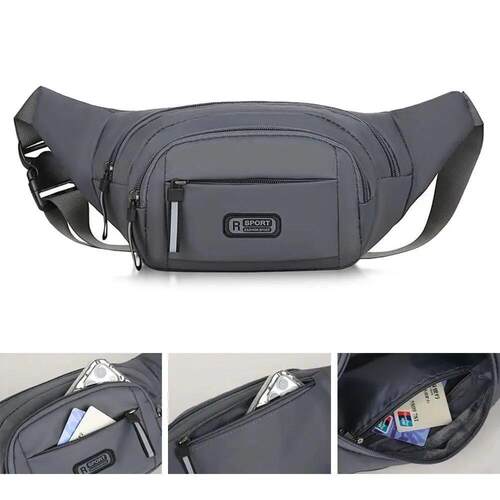 Fashion Large-capacity Men Waist Bag Casual Nylon Anti-theft