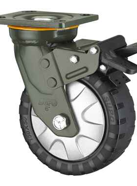 UPO/向荣8寸重型防滑DTJ带双刹车PU聚氨酯向脚轮J17-0定45-2S00-3