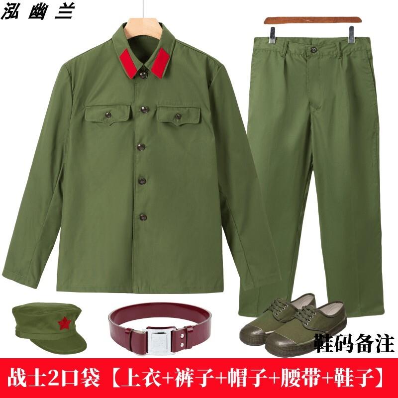 正品正的确良65式军套良装的确军干服老兵老宗红军部涤卡干服上衣
