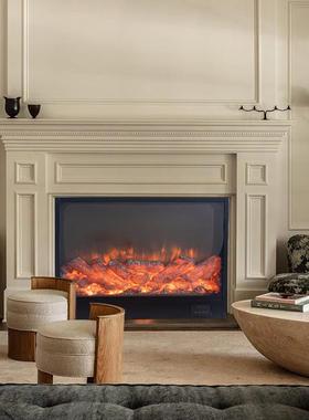 壁柜炉芯仿真焰嵌入式电子壁炉装99065火饰欧式壁炉电取暖器中山
