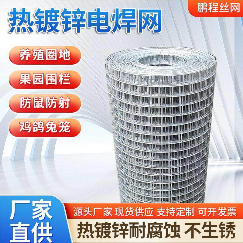 热镀锌铁丝网围栏栅栏网片网格阳台钢丝防鼠防护铁网养殖网护栏网
