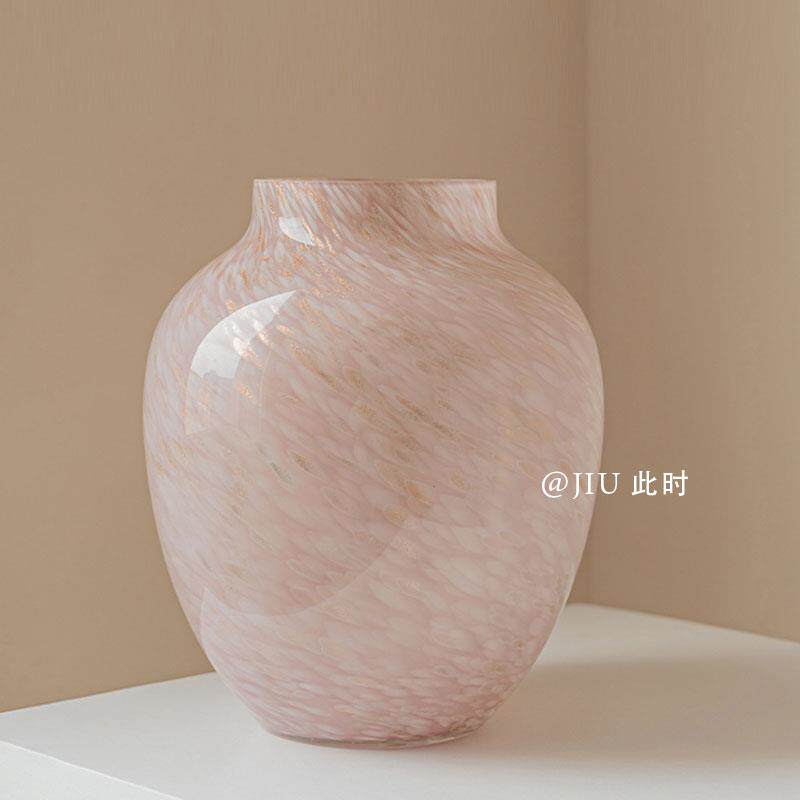 JIU此时 | 特别好看的花瓶轻奢琉璃高级感小众设计感玻璃客厅装饰