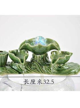 养鱼池缸陶瓷流水喷泉假山景观庭院花园阳台石槽配件循环增氧DIT