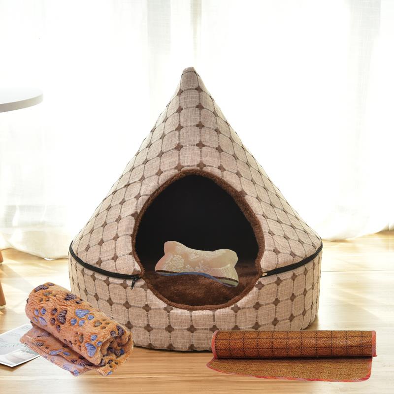 高档猫窝冬保物暖猫咪床封闭子式猫屋房别墅狗窝网红宠季用品四季