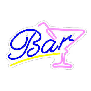 热销款 饰 led霓虹灯Bar酒杯标志发光灯牌亚克力氛围灯墙壁装