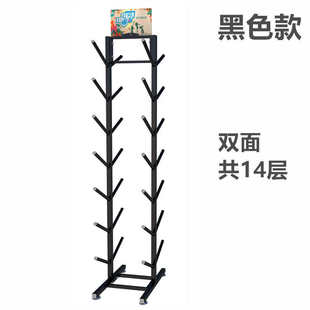 收纳四轮车代步车儿童立式双面滑雪板展示架滑板展架货架架子滑板