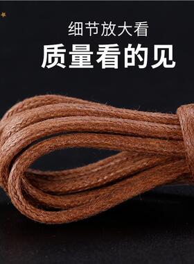 马丁靴鞋带棕色皮鞋休闲圆形细打蜡工装短靴绳黑色咖啡色鞋男女靴