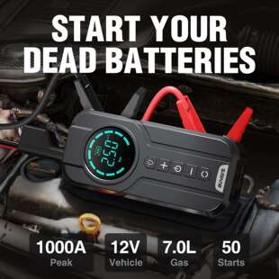 BUVAYE汽车应急启动充气泵一体机电瓶紧急多功能搭电宝打火