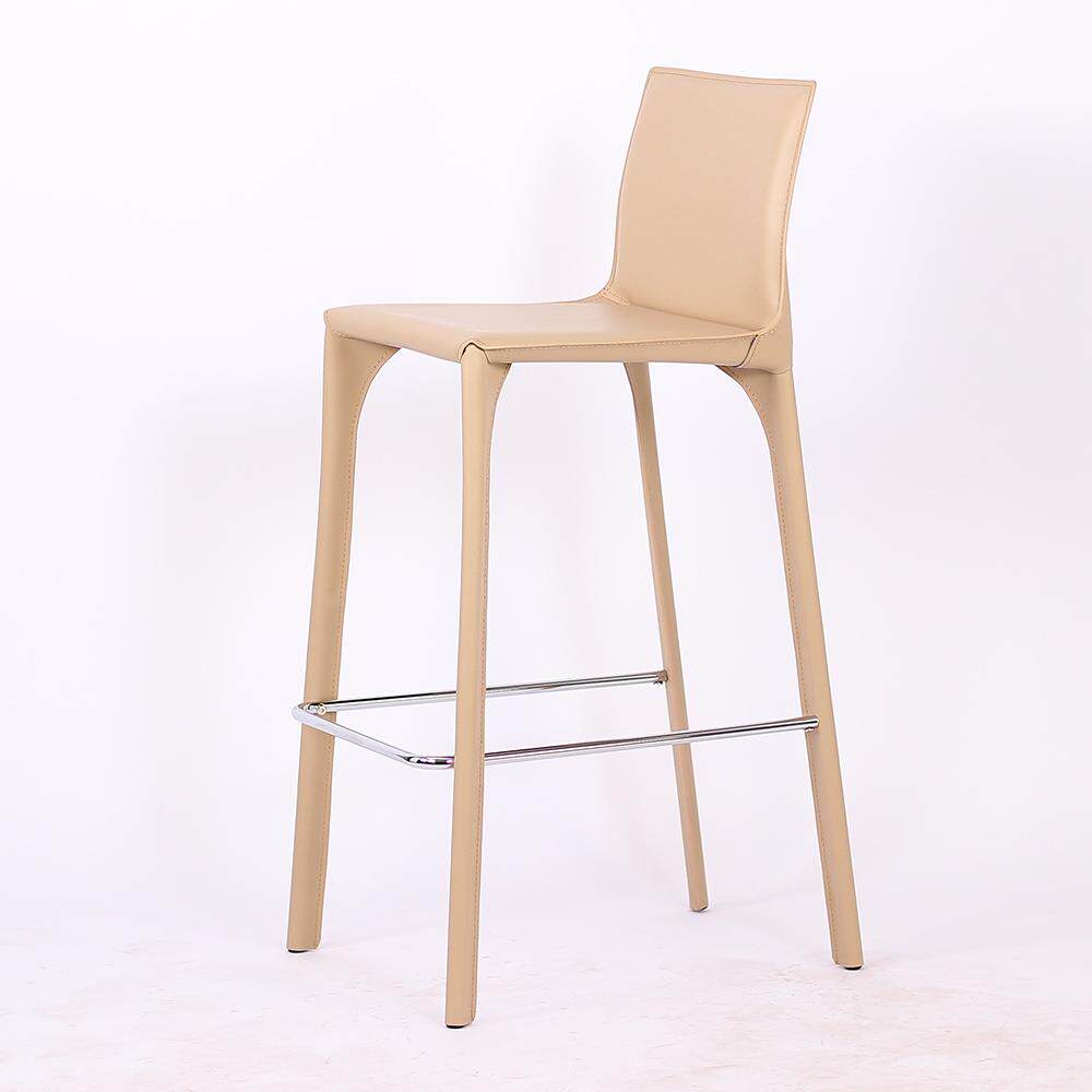 简约北欧现代实木吧椅高脚凳子设计师创意时尚酒吧椅岛台怀旧复古