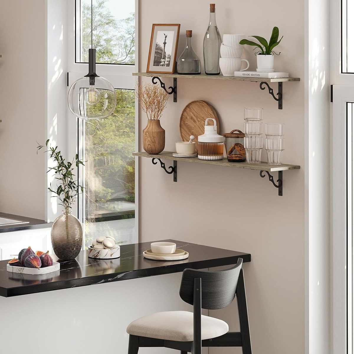 热卖三角支架托架墙上置物架隔板支撑架层板墙壁固定铁艺花架